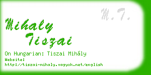 mihaly tiszai business card